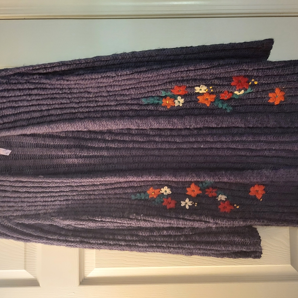 Blue Floral Women's Sweater